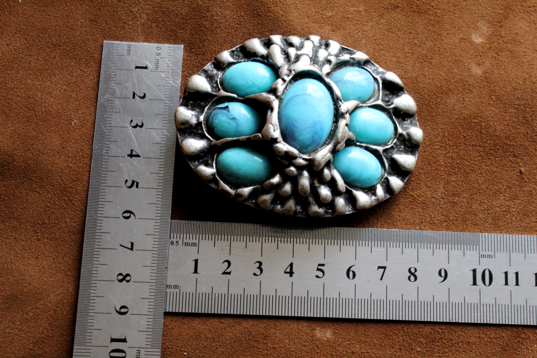 Zuni Style Buckle, Native American - Imagen 4