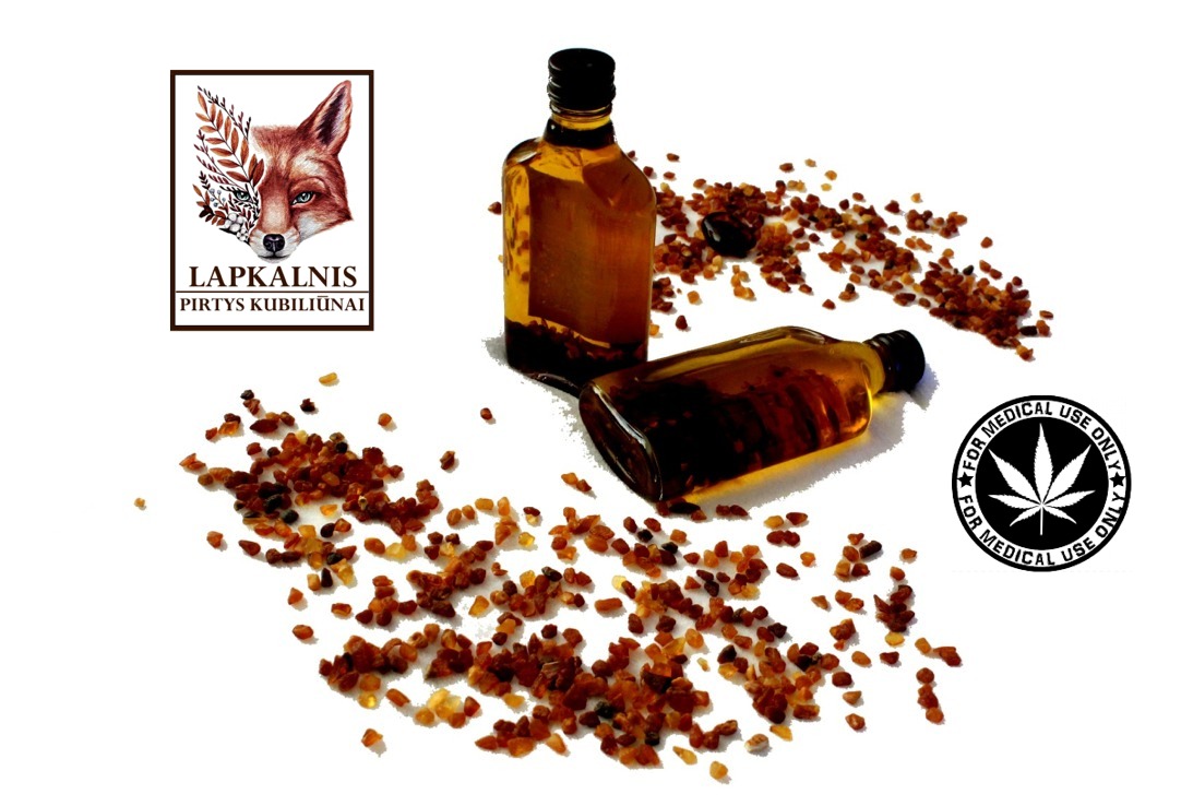Cannabis massage oil with authentic Baltic amber. - Imagen 2