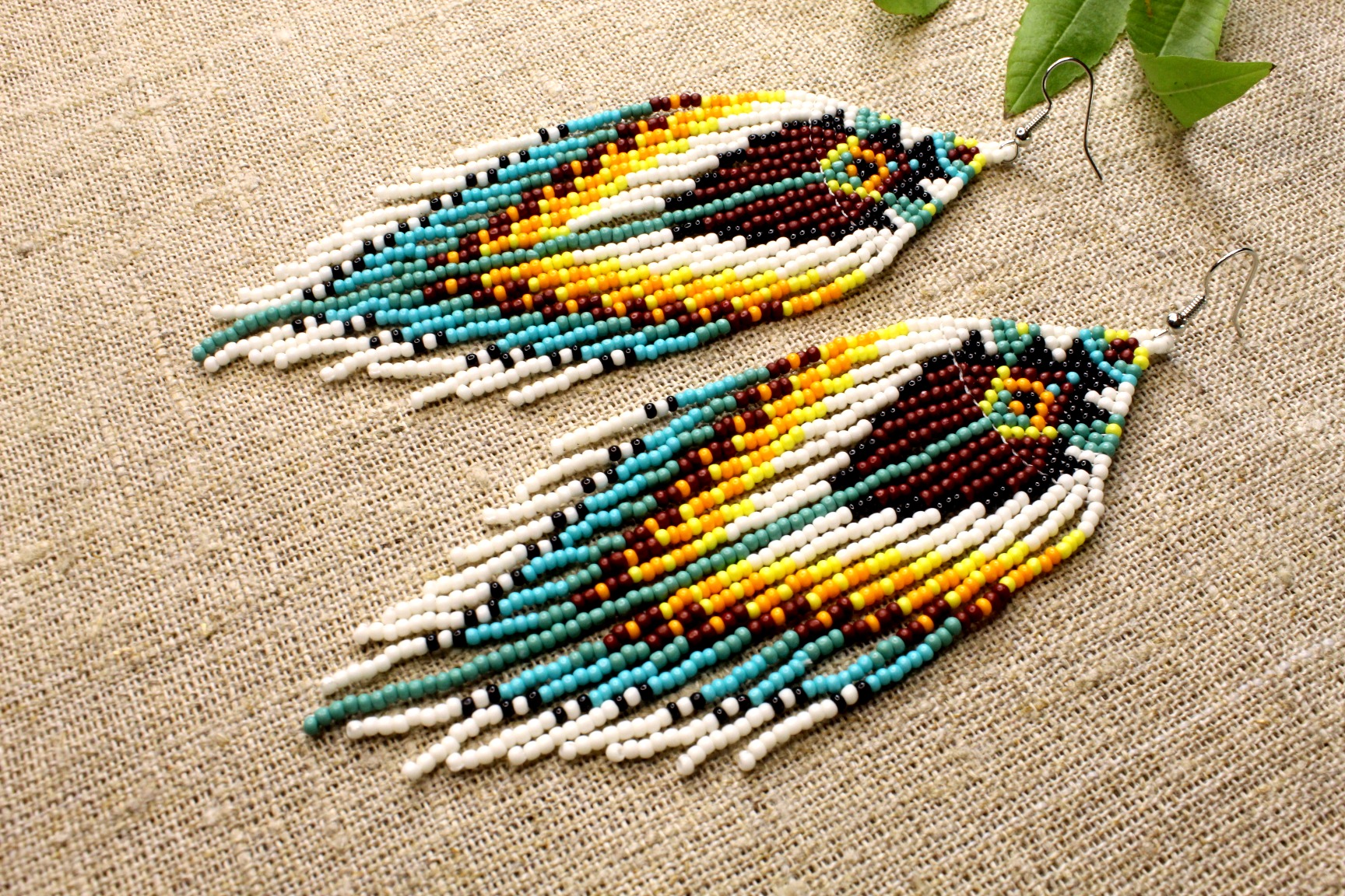 Kiowa Style Earrings Native American - Imagen 4