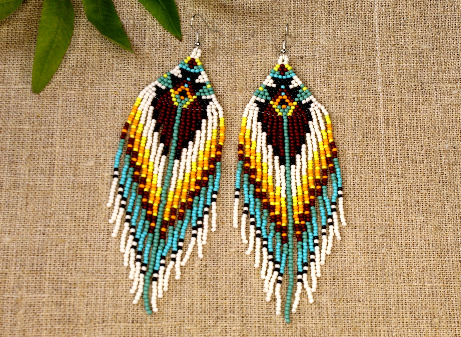 Kiowa Style Earrings Native American - Imagen 3