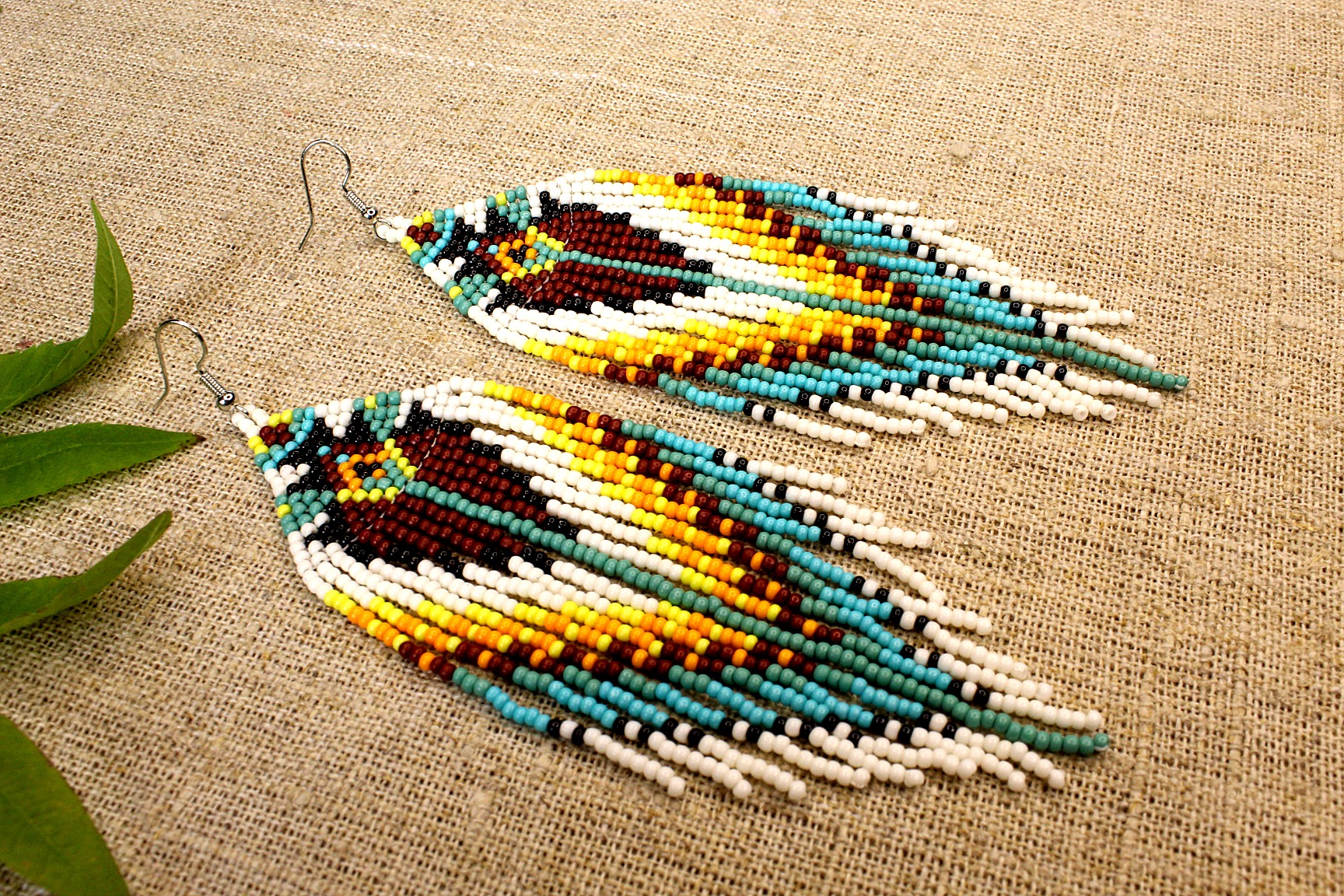 Kiowa Style Earrings Native American - Imagen 2