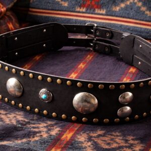 Native American Style Leather Belt – Handmade